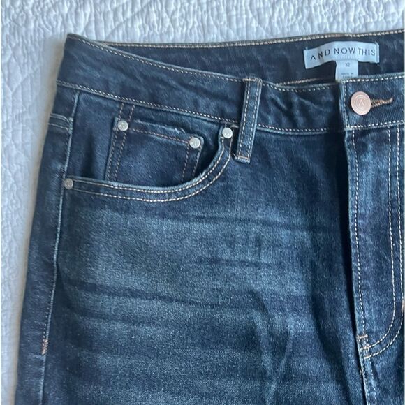 NWT And Now This The Slim Jean High Rise Long line Leg Dark Rinse Jeans sz 32 - Picture 13 of 13